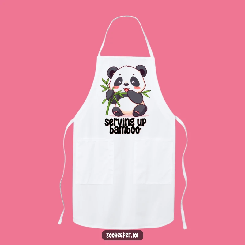 Funny Contented Panda Apron - Kitchen Hilarious Zookeeper Wear