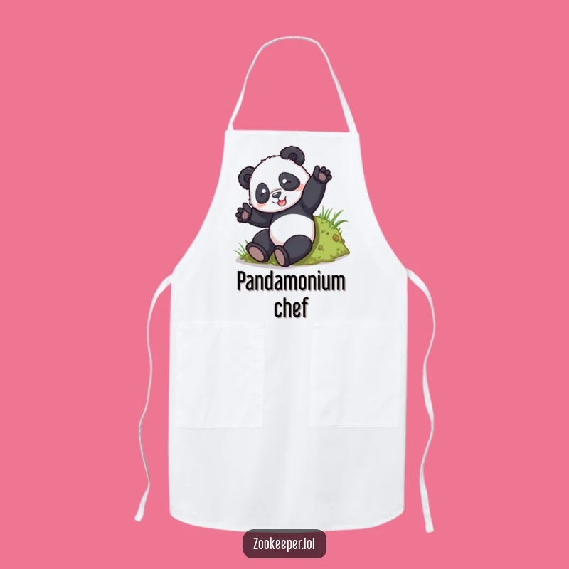 Funny Panda Tumble Apron: Cook with Playful Panda Energy