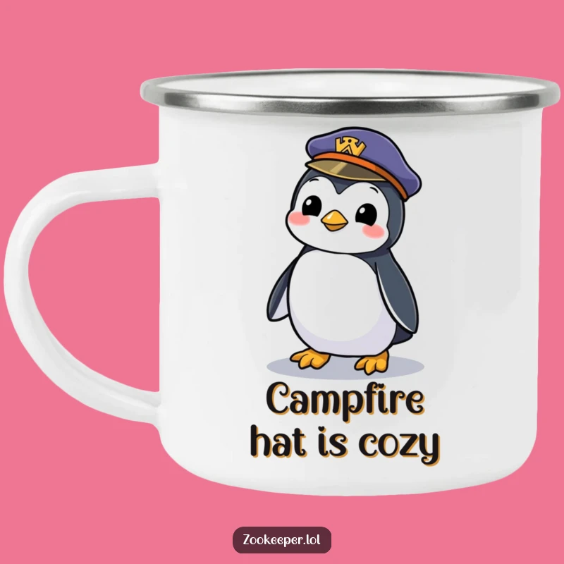 Funny Mischievous Penguin Camping Mug - Outdoor Hilarious Zookeeper Companion