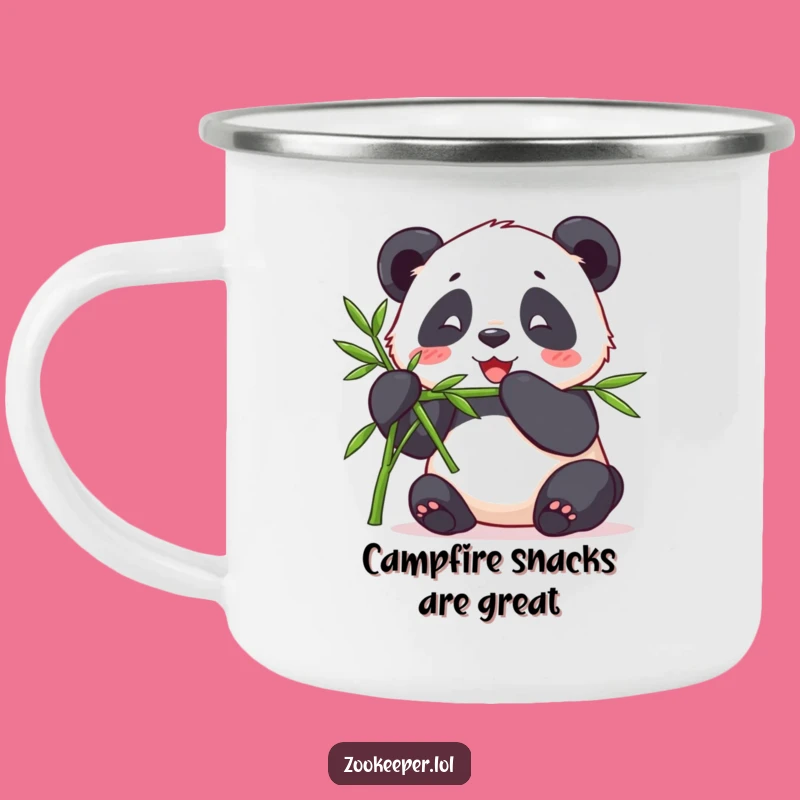 Funny Contented Panda Camping Mug - Outdoor Hilarious Zookeeper Companion