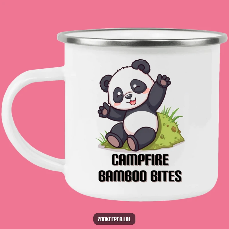 Funny Panda Tumble Camping Mug: Adventure-Ready Panda Fun