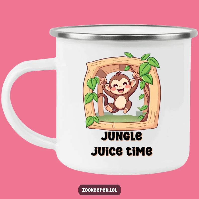 Funny Monkey Camping Mug: Adventure-Ready Primate Merriment