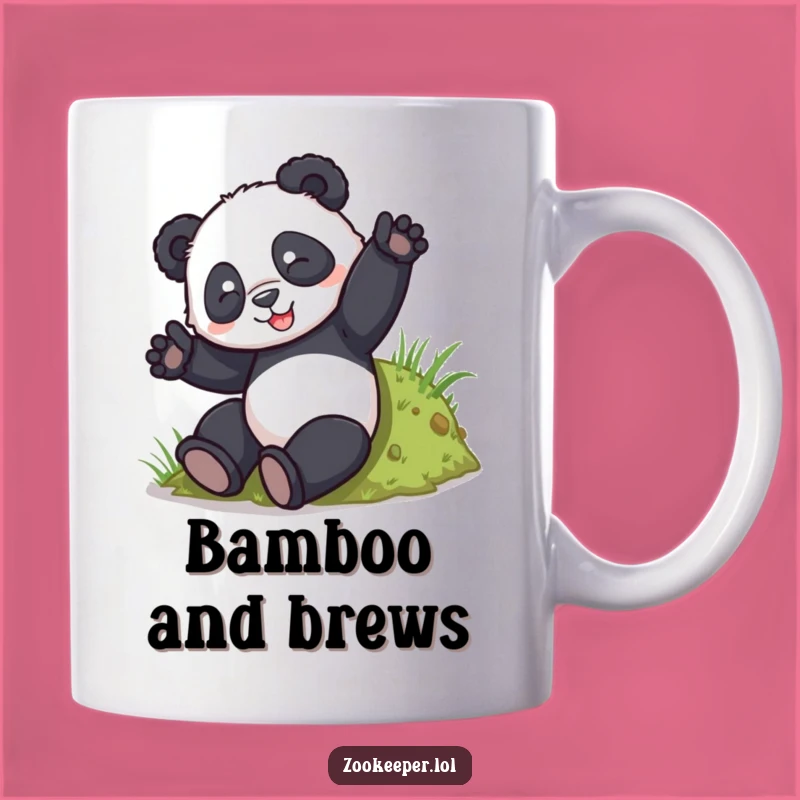 Funny Panda Tumble Mug: Hilarious Panda Rolling Down Hill Gift