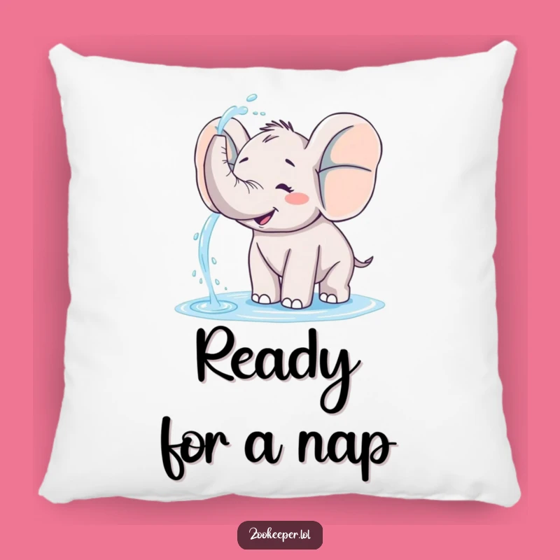 Funny Elephant Pillow: Soft & Cozy Water Spray Design, Hilarious Home Decor