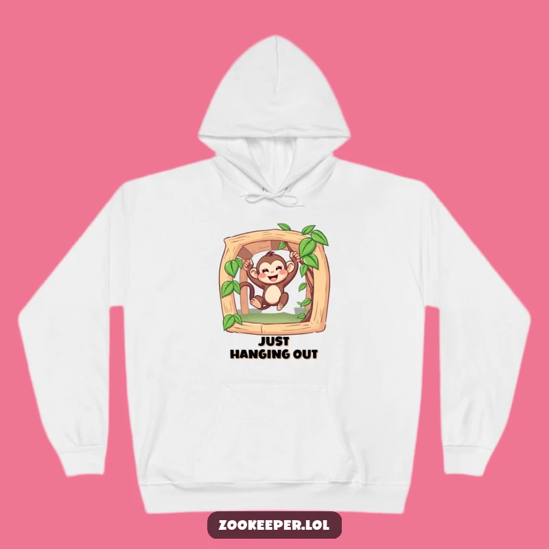 Funny Monkey Swinging Hoodie: Cozy and Hilarious Primate Comfort