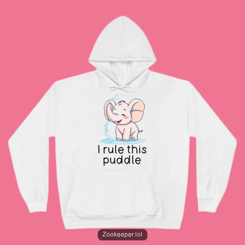 Funny Elephant Hoodie: Cozy & Hilarious Water Spray Design, Great Gift