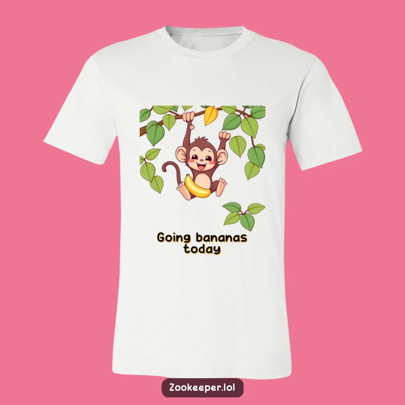 Funny Monkey T-Shirt: Mischievous Banana Swing Design, Great Humorous Gift