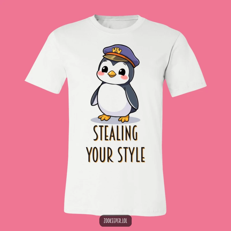 Funny Mischievous Penguin T-Shirt - Hilarious Zookeeper Design for Pranksters