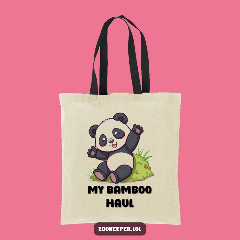 Funny Panda Tumble Tote Bag: Carry Your Items with Panda Fun